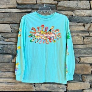 Sea Foam Green NICKELODEON Long Sleeve T-Shirt Size S
